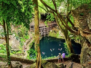 Cenote Prints: Cenote Zaci, Valladolid, Yucatan State, Mexico
