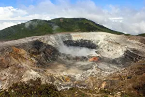 Active Prints: Central America, Costa Rica, Poas volcano - an active 2