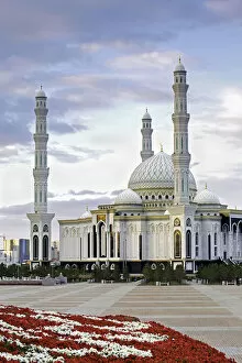 Images Dated 19th March 2015: Central Asia, Kazakhstan, Astana, Hazrat Sultan Mosque, the largest in Central Asia