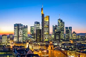 Images Dated 24th February 2017: Central business district of Frankfurt am Main, Hesse, Germany