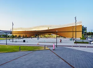 Library Prints: Central Library Oodi at dusk, Helsinki, Uusimaa County, Finland
