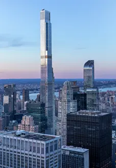 Top Of The Rock Prints: Central Park Tower at dusk from Top of the Rock (Rockefeller Centre)