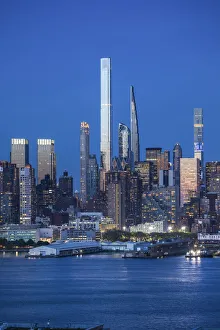 Central Park Tower & Midtown Manhattan from New Jersey, New York City, USA