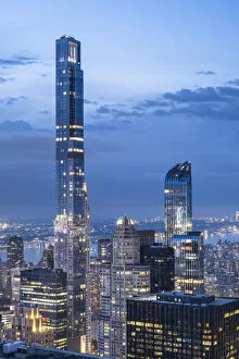 Images Dated 18th May 2022: Central Park Tower & Midtown Manhattan from Top of the Rock, New York City, USA