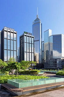Observation Deck Prints: Central Plaza and skyscrapers from rooftop of Wan Chai Pier, Wan Chai, Hong Kong
