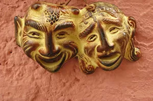 Display Gallery: Ceramic Face Masks, Rethymnon Old Town, Crete, Greece