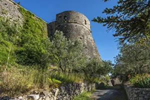 Construction Prints: The Cerro al Volturno castle is located on the top of a rock spur