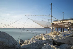 Fishing Net Prints: Cesenatico, Forli-Cesena province, Emilia Romagna, Italy, Europe