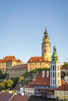 Ceska Republika Prints: Cesky Krumlov Castle Tower and St