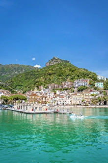 Amalfi Prints: Cetara, Amalfi Coast, Campania, Italy. Sunny day