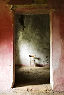 Deserted Collection: Chair in a deserted farm near San Quirico d Orcia, Valle de Orcia, Tuscany, Italy