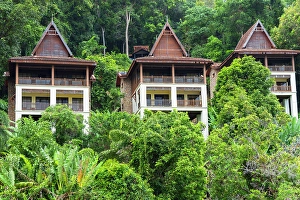 Villas Prints: Chalets in rainforest at Berjaya Langkawi Resort, Langkawi, Kedah, Malaysia