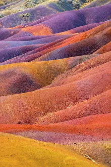 Riviere Noire Prints: Chamarel Seven Colored Earth Geopark, Black River (Riviere Noire), Mauritius