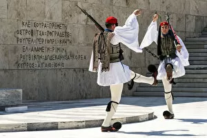 Images Dated 15th June 2017: Changing of the Guard in front of the Greek Parliament building, Athens, Attica, Greece