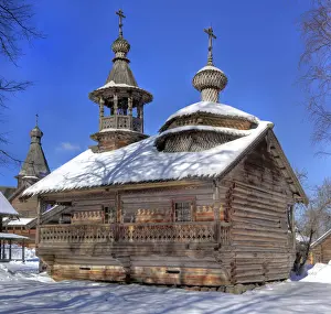 Orthodox Prints: Chapel from Kashira, Museum of wooden architecture Vitoslavlicy, Veliky Novgorod