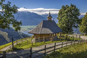 Salzburg State Prints: Chapel at Mitterberghof above Lake Zell, Salzburger Land, Austria
