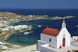 Mediterranean Collection: Chapel in Platis Gialos, Mykonos, Cyclades, Greece
