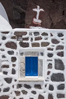 Chapel by red beach, Santorini (Thira), Cyclades Islands, Greece