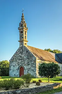 Chapelle Prints: Chapelle Saint-Jean in the village of Saint-Nic, Finistere, Brittany, France