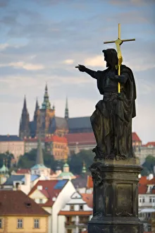 Prague Prints: Charles Bridge & St. Vitus cathedral, Prague, Czech Republic