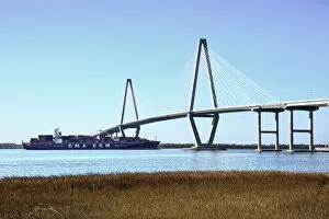 Images Dated 20th February 2017: Charleston, South Carolina, Arthur Ravenel Junior Bridge, Cable-Stayed Bridge, Cooper