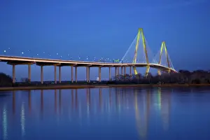 Suspension Bridge Prints: Charleston, South Carolina, Arthur Ravenel Junior Bridge, Cable-Stayed Bridge, Cooper