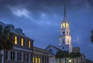 Images Dated 20th February 2017: Charleston, South Carolina, Broad Street, Saint Michaels Episcopa Church, Oldest