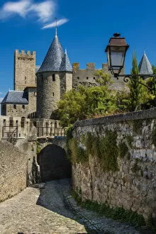 Images Dated 11th September 2014: Chateau Comtal and ramparts of the medieval fortified city, Carcassonne