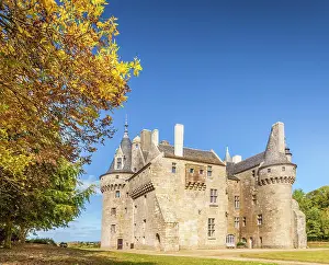 Breton Prints: Chateau Kerouzere near Sibiril, Finistere, Brittany, France