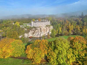 Belgique Prints: Chateau de Walzin at river Lesse near Dinant, Ardennes, Wallonia, Province Namur, Belgium
