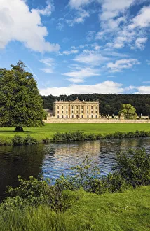 Chatsworth House, a Grade I stately home in Derbyshire, England Chatsworth House, a Grade I stately home in Derbyshire, England