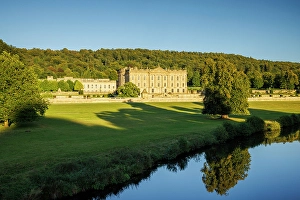 Derbyshire Prints: Chatsworth House, Peak District National Park, Derbyshire, England, UK