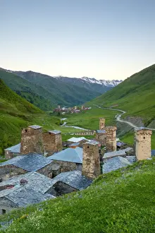 Transcaucasia Prints: Chazhashi and Murkmeli, Ushguli, Samegrelo-Zemo Svaneti region, Georgia