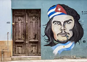 Images Dated 16th January 2020: Che Guevara Mural Painting, Centro Habana, Havana, La Habana Province, Cuba