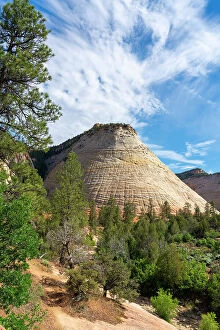 Images Dated 21st September 2023: Checkerboard Mesa, Zion National Park, Kane County, Utah, USA