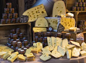 Cheese stall in the Borough Market, Southwark, London, England