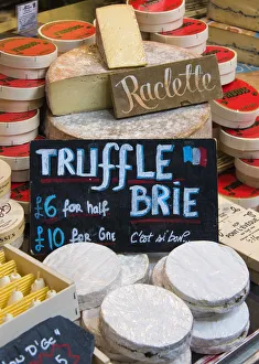 Cheese stall in the Borough Market, Southwark, London, England