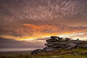 Cloudscape Prints: The Cheesewring at Sunset, Bodmin Moor, Cornwall, England