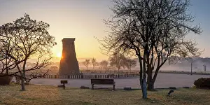 Gyeongju Prints: Cheomseongdae Observatory (UNESCO World Heritage Site) at sunrise, Gyeongju, South Korea