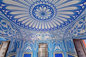 Inside Prints: Chhavi Niwas, The Blue Room at The City Palace, City Palace, Jaipur, Rajasthan, India