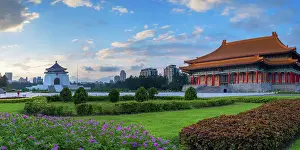 Taipei Prints: Chiang Kai Shek Memorial Hall and Liberty Square at sunrise, Taipei, Taiwan