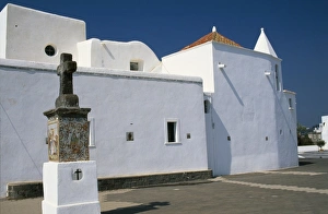 Holy Cross Prints: The Chiesa Soccorso at Forio a landmark whitewashed
