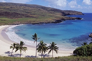 Chile, Easter Island, Anakena Chile, Easter Island, Anakena