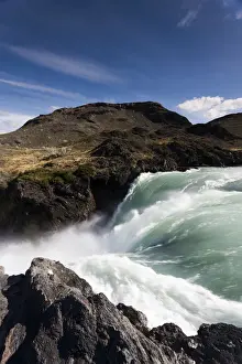 Chile, Magallanes Region, Torres del Paine National Park, Salto Grande waterfall