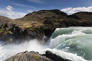 Magallanes Region Prints: Chile, Magallanes Region, Torres del Paine National Park, Salto Grande waterfall