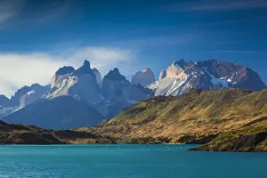 Lago Pehoe Prints: Chile, Magallanes Region, Torres del Paine National Park, Lago Pehoe, landscape