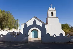 Images Dated 30th June 2008: Chile, Norte Grande, Atacama desert, San Pedro de Atacama, Iglesia San Pedro, Colonial
