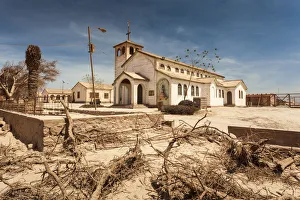 Chile, Officina Pedro de Valdivia, former saltpeter mining ghost town, town church