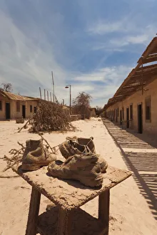 Mining Prints: Chile, Officina Pedro de Valdivia, former saltpeter mining ghost town, old shoes