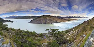 Chile, Patagonia, Torres del Paine National Park (UNESCO Site), Lake and Glacier Grey